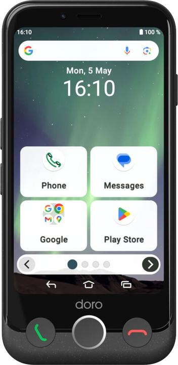 Produktbild Doro Aurora A10 graphit (64 GB, Graphit, 4.50", Dual SIM, 13 Mpx, 4G)
