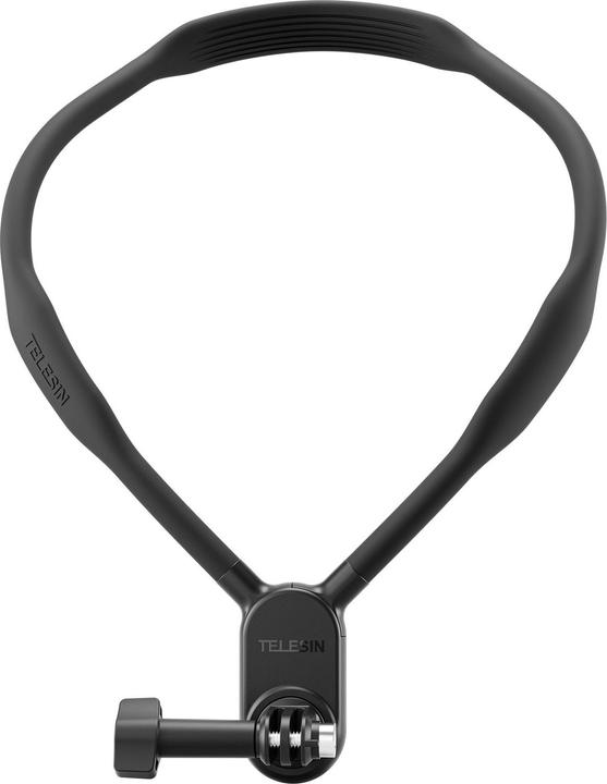Telesin Supporto da collo nero per action camera/smartphone