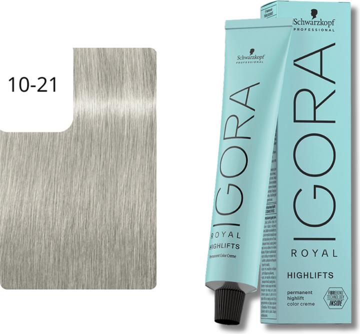 Immagine prodotto Schwarzkopf Professional Igora Royal Highlifts 10-21 Ultra Blonde Beige 60ml (10-21 Cendré in Frassino Ultrablond Ash Cendré)