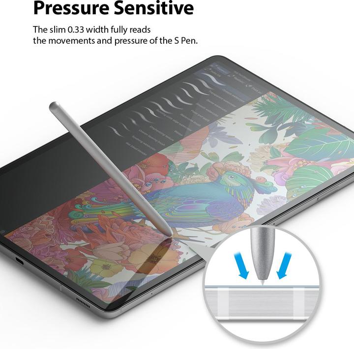 Actual product image Ringke Galaxy Tab S7 Screen Protector Invisible Defender Tempered Glass Transparent (Galaxy Tab S7, S7, S8, S9)