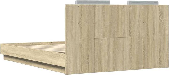 Actual product image VidaXL Bed frame with Sonoma oak headboard (120 x 200 cm)