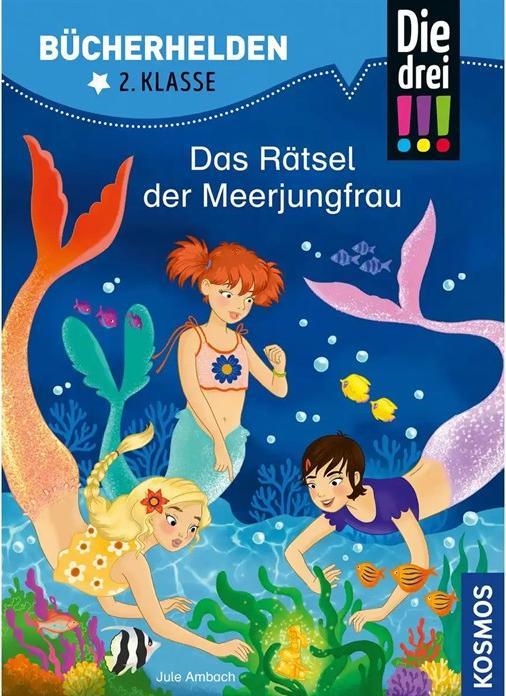 Image du produit Kosmos Die drei!!!, Bücherhelden 2. Klasse, Das Rätsel der Meerjungfrau (Allemand, Isabelle Metzen, Jule Ambach, 2022)