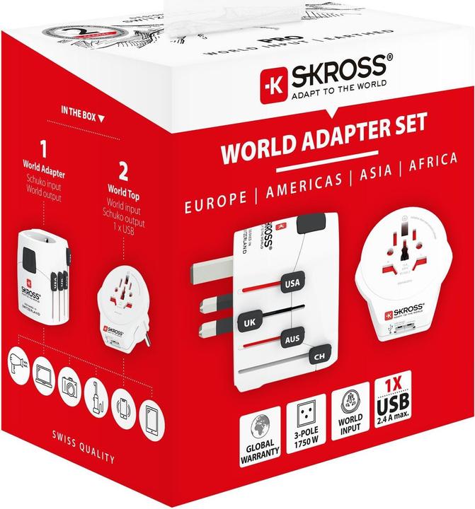 Produktbild Skross Pro-World & USB - Travel Adapter
