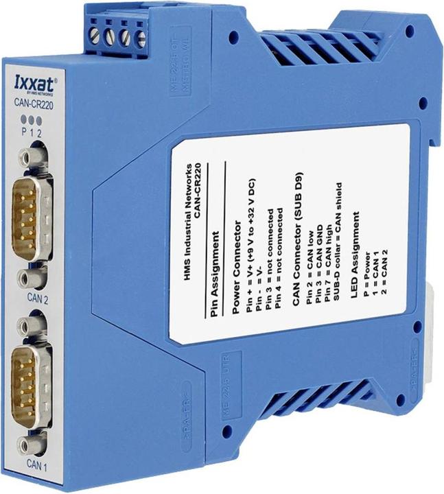 Image du produit Ixxat 1.01.0067.44300 CAN-CR220 ISO 11898-2 Répéteur CAN avec tension d'isolation de 4 kV 1 pc (1.01.00)