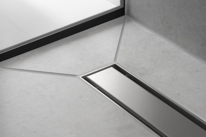 Productafbeelding hansgrohe RainDrain Match afgewerkte set douchegoot 1000 met in hoogte verstelbaar frame (geborsteld (1000 mm)