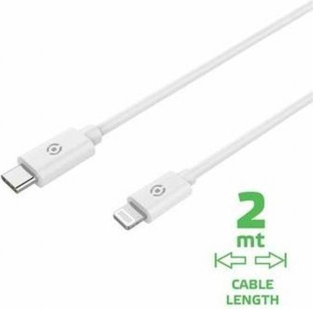 Immagine prodotto Celly Fulmine a UBS-C bianco 2m (2 m, USB 3.2 Gen 1)