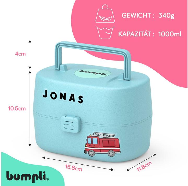 Produktbild Bumpli Lunchbox mit Sticker Set Blau