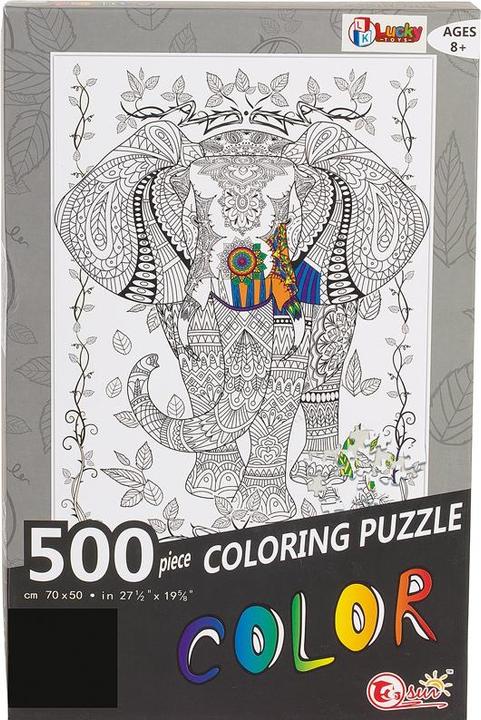 Image du produit HP Puz A Colorier Elephant 500p (500 pièces)