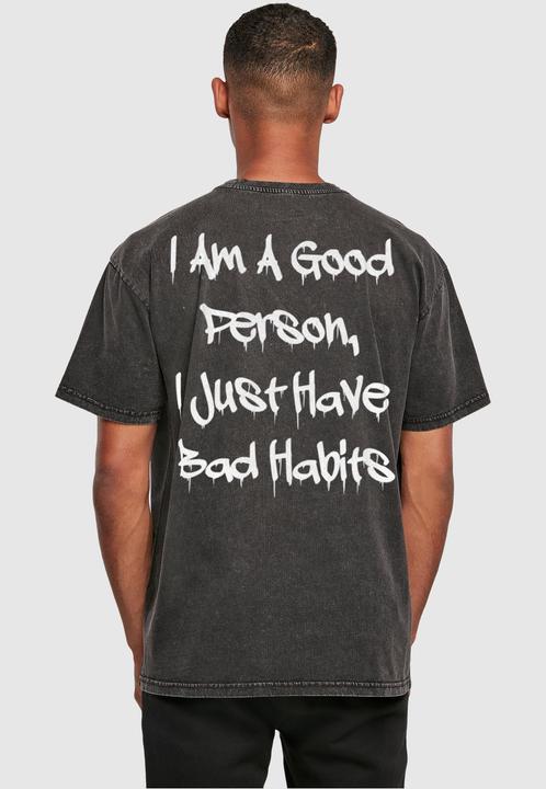 Produktbild Merchcode Bad Habits Acid Washed Heavy Oversized Tee - 112633 (3XL)
