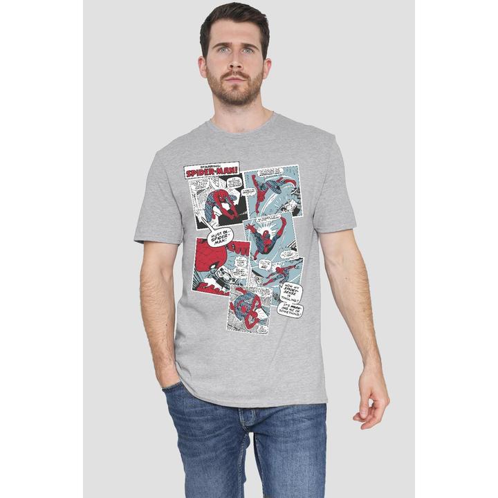 Actual product image Spiderman Mens Panel Collage T-Shirt (M)