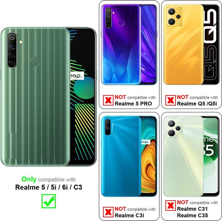 Image du produit Cadorabo Coque pour Realme 5 / 5i / 6i / C3 universel avec Clip (Realme 5, Domaine 5i, Domaine 6i, Realme C3)