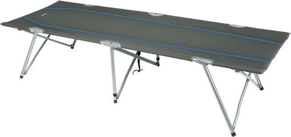 High Peak Lettino da campeggio Oviedo, Grigio scuro/Blu, 190x65x45 cm