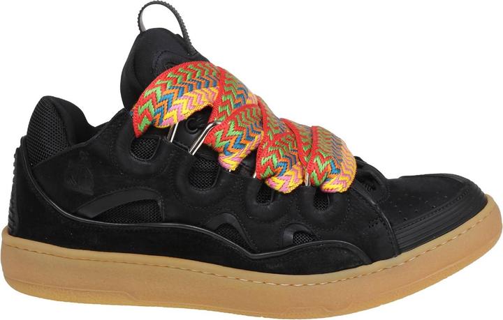 Produktbild Lanvin curb sneakers in leather and suede with multicolor laces (45)