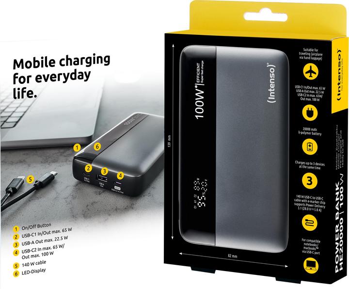 Actual product image Intenso 7350050 (20000 mAh, 100 W)