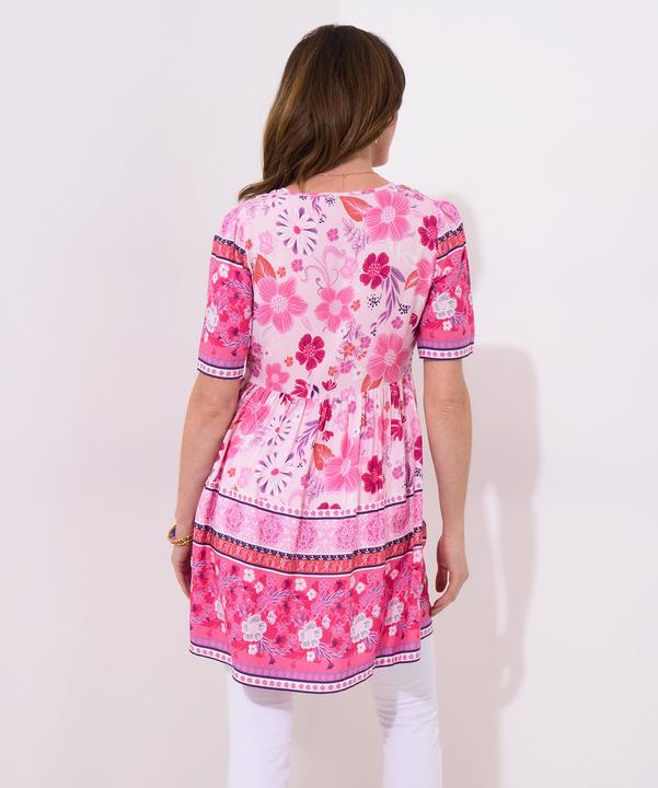 Produktbild Joe Browns Floral Contrast Border Print Short Sleeve Relaxed Tunic (12)