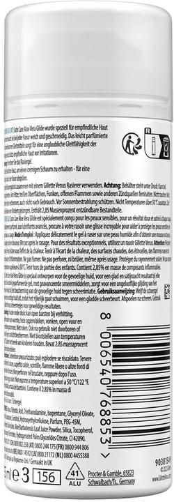 Nutritional values and ingredients Gillette Satin Care Sensitiv (75 ml, Shaving gel)