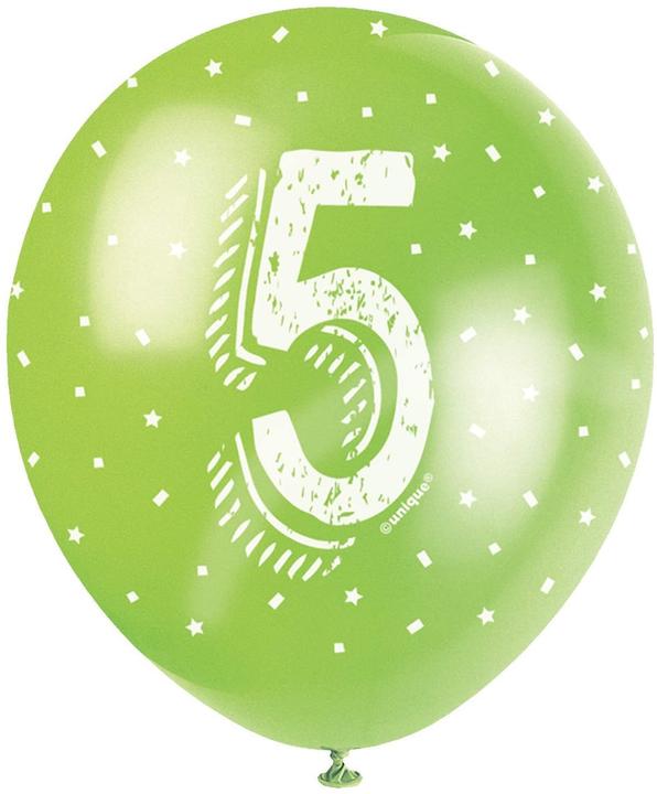 Image du produit Unique Ballons 5 ans assortis 30cm (5pcs) (5 x)