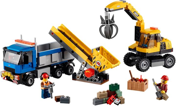 Produktbild LEGO Bagger und Transportwagen (60075, LEGO City)