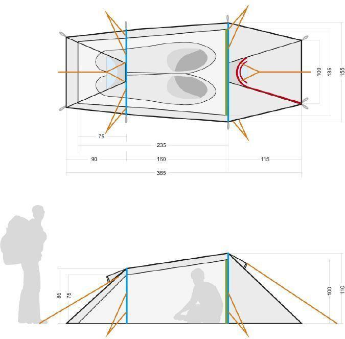 Immagine prodotto Tatonka Tenda Gargia 2 (Tenda a tunnel, 2.15 kg, 2 persone)