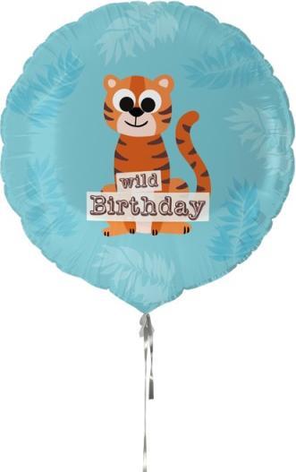 Image du produit Trend Import Ballon Tigre Wild Birthday avec yeux vacillants - vide (1 x)