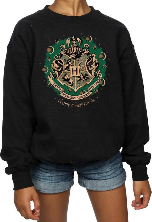 Actual product image Girls Christmas Wreath Sweatshirt (104)