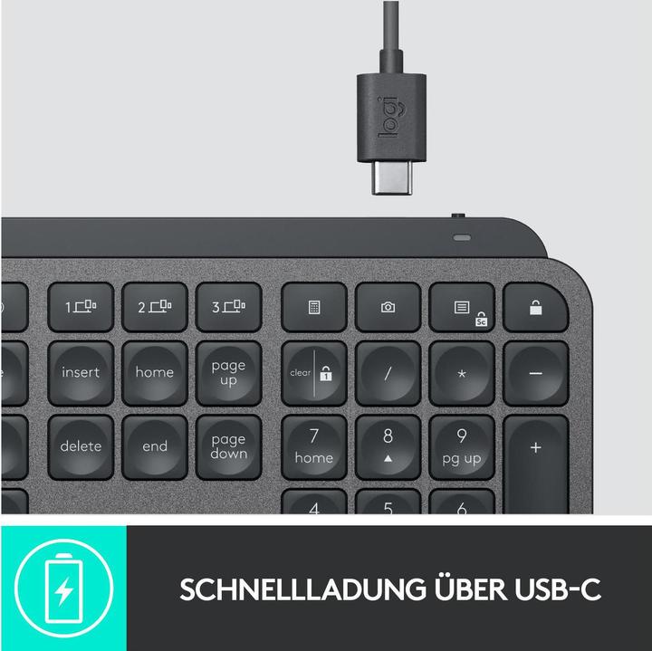 Produktbild Logitech MX Keys Plus (CH, Kabellos)