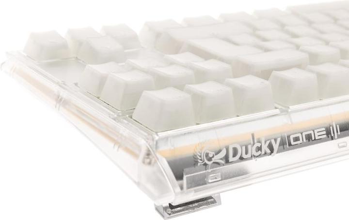 Actual product image Ducky One 3 Aura White TKL Gaming Keyboard, RGB LED - MX-Blue (DE, Cable)