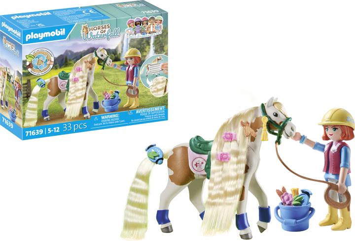 Produktbild Playmobil Ellie & Pferd mit Kreppeisen (71639, Playmobil Horses of Waterfall)
