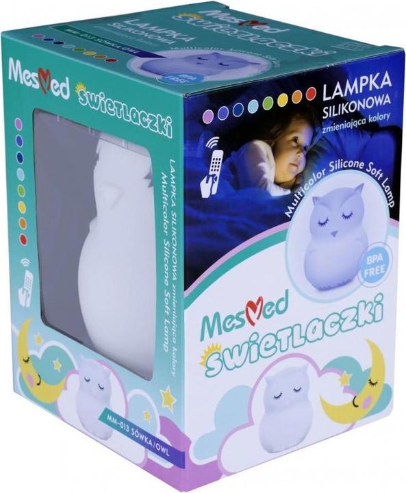 Immagine prodotto MesMed Lampada in silicone a colori cangianti con altoparlante Bluetooth Gufo fluorescente HU HU