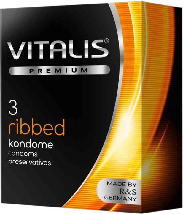 Immagine prodotto Vitalis PREMIUM "Ribbed" 3 preservativi con nervature per un'esperienza di sesso extra hard (3 pz.)
