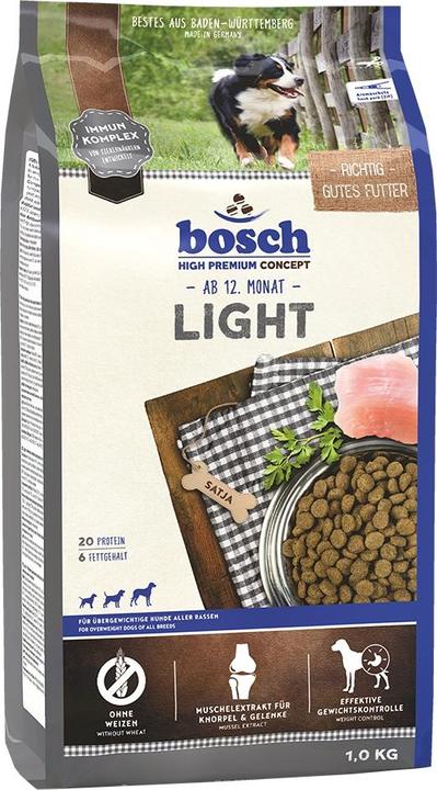Produktbild Bosch Petfood Hundefutter trocken, bosch Light 1 kg (Adult, 1 Stk., 1000 g)