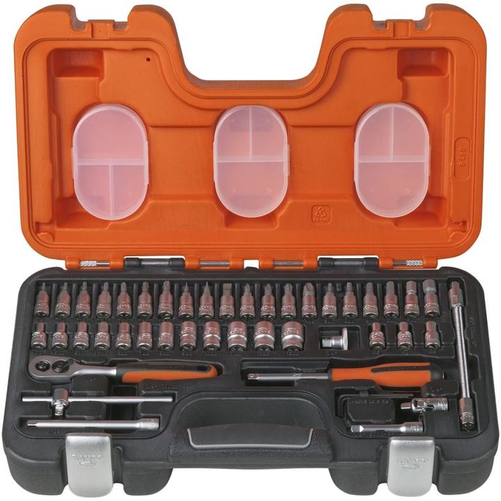 Actual product image Bahco 1/4"-Steckschlüssel-Satz, metrisch, Sechskant, inklusive Schraubendreher-Einsätzen - 46-teilig (13 mm)