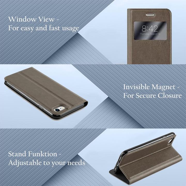Actual product image Cadorabo Book with View double window cover (Apple iPhone SE (2nd Gen), Apple iPhone 7)