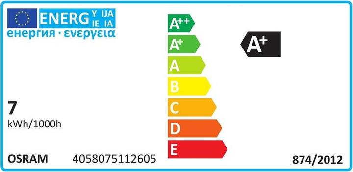 Energy Label Osram 1 pc. (GU10, 6.90 W, 575 lm, 1 x, F)