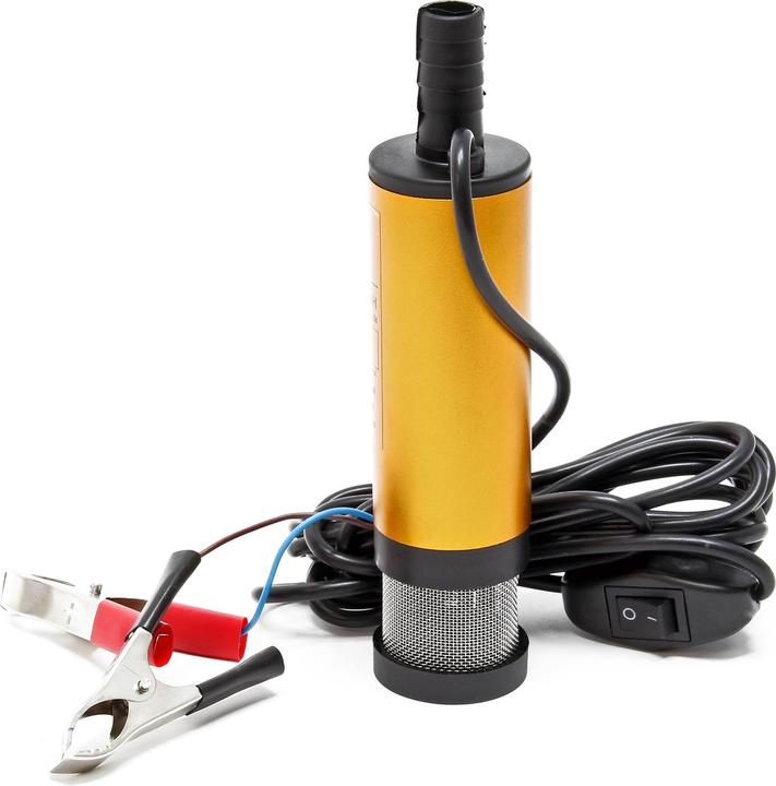 Produktbild Wiltec Mini Pumpe 12l/min 8700U/min mit Ansauggitter Tauchpumpe Wasser Dieselöl