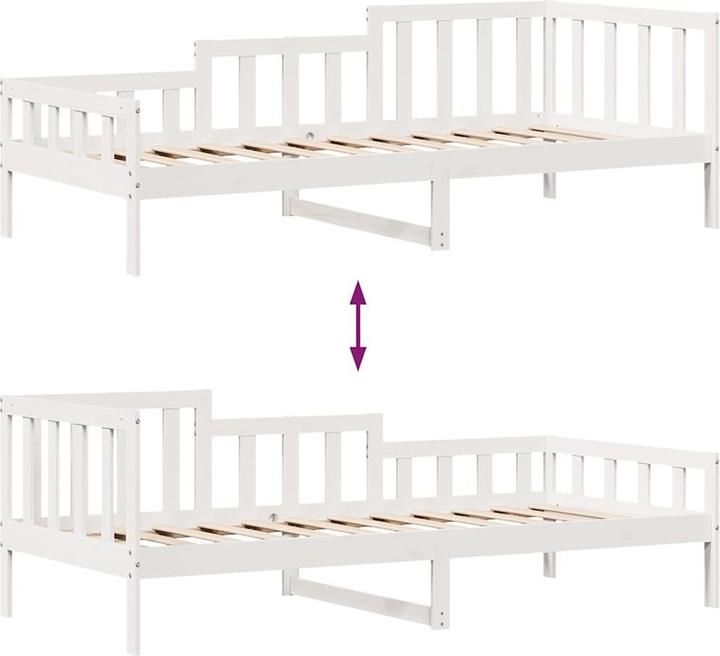 Image du produit VidaXL Lit de jour Lit d'appoint Canapé-lit Tiroirs 90x190cm Bois massif (90 x 190 cm)