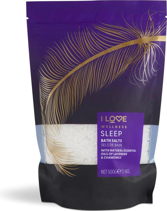 I Love Wellness Sleep Badesalz mit ätherischen Ölen aus Lavendel und Kamille 500g