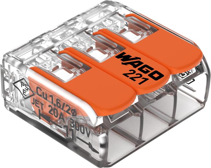 Image du produit Wago Pince de connexion COMPACT 3 fois 50 pièces