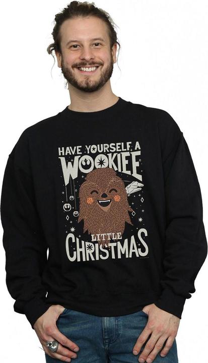Actual product image Star Wars Mens Wookiee Little Christmas Sweatshirt (XXL)