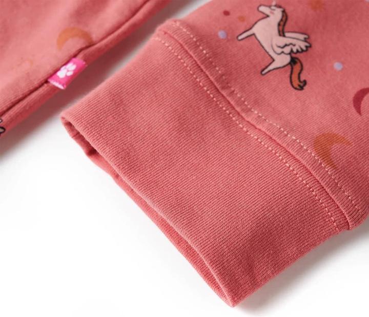 Image du produit VidaXL Pyjama pour enfant manches longues rose foncé 140,Matériau : 95 (140)