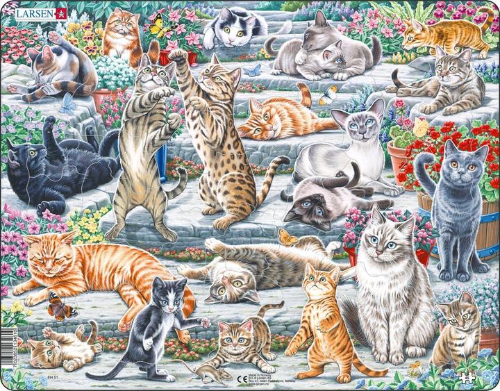 Image du produit Larsen Puzzle - Mignons chats de différentes races et tailles (45 pièces)