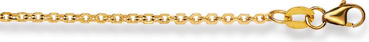 Image du produit Natsumi Schmuck Collier en or jaune 18K/750 Ancre miroir 1.8mm 38 cm (750/18 K Or jaune, 38 cm)