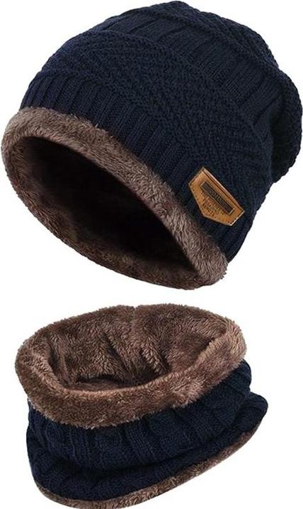 Produktbild Out of the blue Warme Kinder Mütze Beanie mit Schal