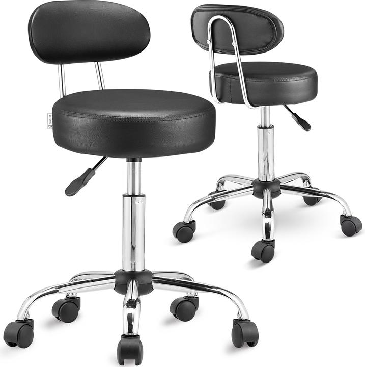Set di 2 nero con schienale