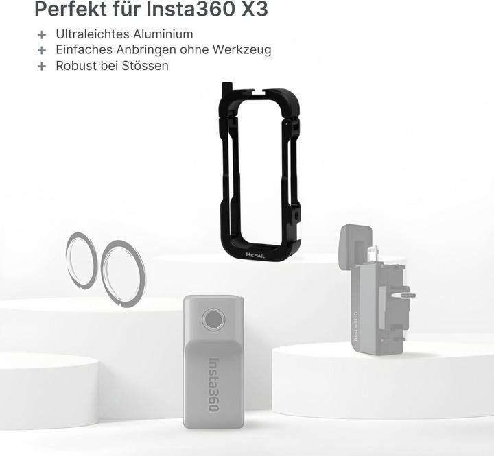 Image du produit Hermex Utility Cage pour Insta360 X3 Utility Frame Protection du cadre en aluminium (x3)