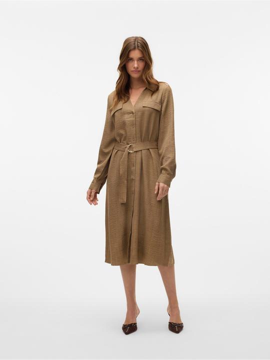 Actual product image Vero Moda VMVICA Midikleid Hemdblusenkleid (M)