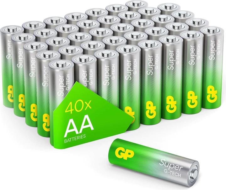 Image du produit GP Batteries 1x40 GP Super Alkaline AA Mignon Piles PET Box (40 pcs, AA)