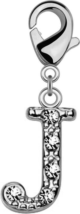 Produktbild Star Piercing Anhänger mit Kristall Buchstabe J (Messing)