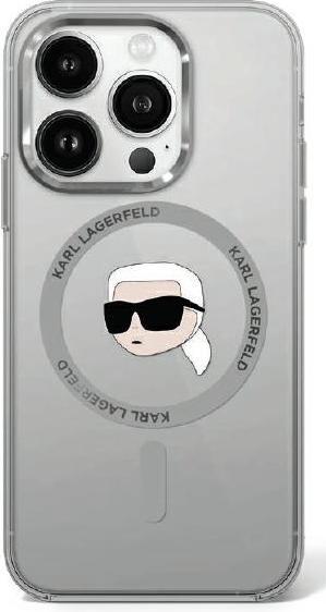 Image du produit Karl Lagerfeld KLHMP16SHLSKIK iPhone 16 6.1" czarny/black hardcase IML Metal Karl Head MagSafe (Apple iPhone 16)