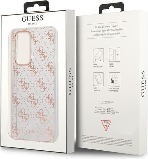 Immagine prodotto Guess GUHCA53PCU4GLPI A53 5G A536 różowy/custodia rigida rosa 4G Glitter (Samsung Galaxy A53 5G)